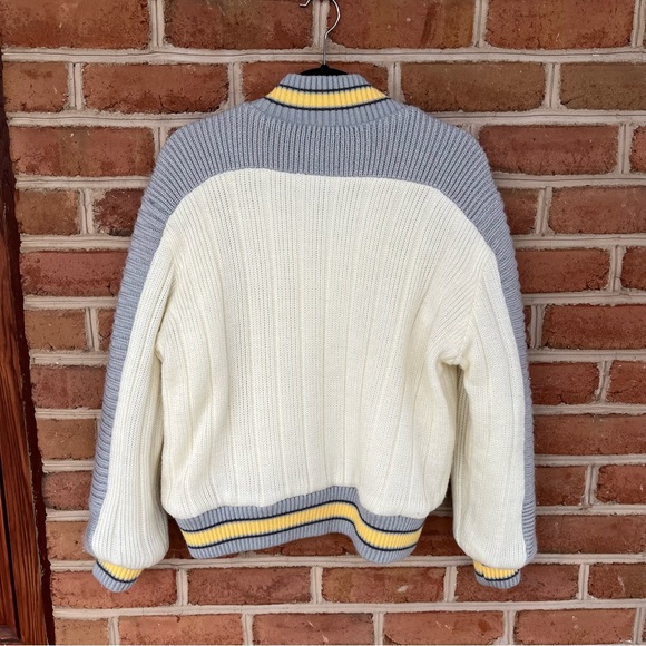 Retro Knit varsity/bomber jacket. size medium, unisex. Vintage - Picture 2 of 13